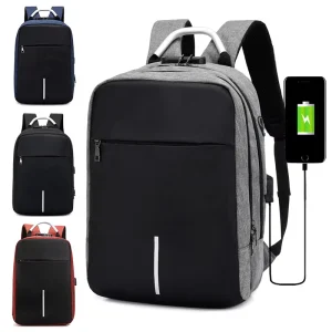 Custom Logo Fashion Waterproof Computer Schoolbag Anti theft Men’s Teenager Travel Laptop Backpack Bag with USB