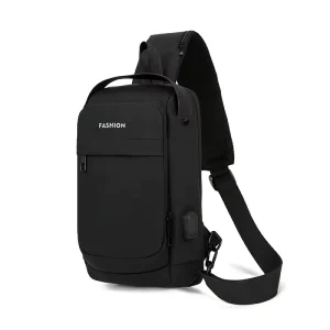 Custom Logo Fashion Waterproof Riding Hiking Camping Outdoor Sport Crossbody Shoulder Small Casual Chest Bag for Men
