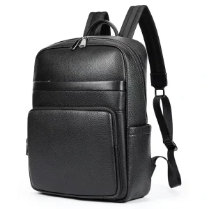 Custom Logo Fashionable Luxury Leather Bags for Men’s Backpack Business Travel Laptop Backpack