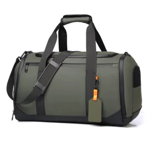 Custom Logo Gym Big Capacity Business Waterpoof Exercise Gym Weekend Travel Overnight Duffle Duffel Bag with Shoes Compartment