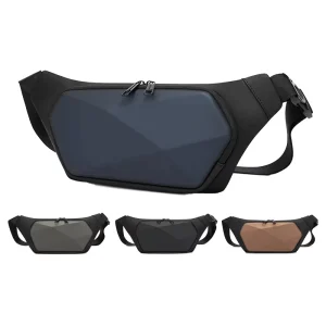 Custom Logo Hard Shell Chest Bag Men’s Fanny Pack with Zipper Closure Waterproof Multifunctional Outdoor Waist Bag
