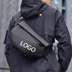 Custom Logo Large Capacity Fashion Casual Travel Magnetic Snap Waterproof Men’s Chest Bag Shoulder Outdoor Sling Sports Cycling