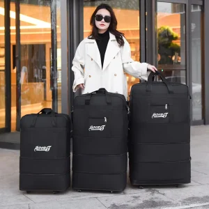 Custom Logo Large Capacity Foldable Trolley Suitcase Designer Fitness Weekender Overnight Waterproof Duffle Duffel Travel Bag