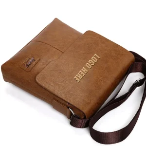 Custom Logo Large Capacity Hand Bag PU Leather Men’s Wallet and Shoulder Bag