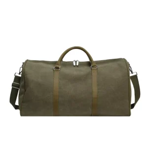 Custom Logo Large Capacity Heavy Duty Canvas Travel Duffle Bag Cotton Canvas Mens Sports Gym Duffel Bag