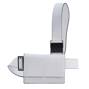Custom Logo Leather White Mens Fashion Harness Chest Rig Pack Sports Bag Crossbody Shoulder Bag for Men