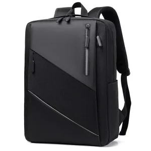 Custom Logo Lightweight Durable Male Fashionable Backpack Water Resistence Large Capacity USB Charging Backpack