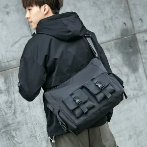 Custom Logo Men Casual Outdoor Daily Leisure Unisex Bag Men Side Bag Messenger Bag for Men
