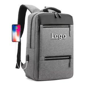 Custom Logo Men’s 15.6 Inch Business Backpack Fashionable Oxford Material USB Charging Port Waterproof Travel Laptop Bag College