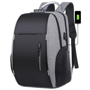 Custom Logo Men’s Anti theft Backpack Oxford Waterproof Laptop Backpack USB Charge Business