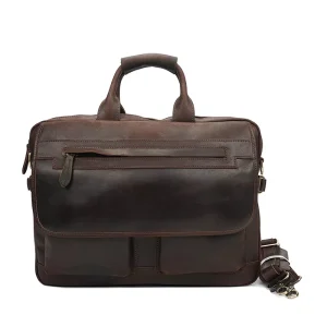Custom Logo Men’s Briefcase Luxury Leather Handbag Business Crossbody Bag for Man