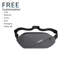 Custom Logo Men’s Chest Bag Fashion Waterproof Durable Nylon Waist Messenger Backpack Travel Crossbody Bag