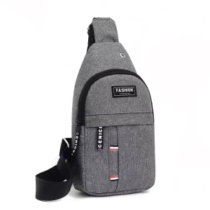 Custom Logo Men’s Chest Bag Outdoor Casual Sport Youth Messenger Bag Small Backpack Trend Solid Color Single Shoulder Bag