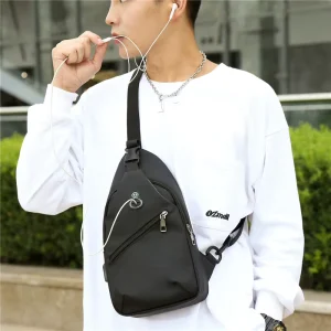 Custom Logo Men’s Chest Bag Wear-resistant Portable Waist Bag Durable Shoulder Sling Bag for Men