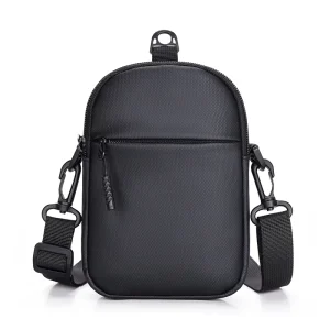 Custom Logo Men’s Crossbody Bag Black Chest Bag Men’s Lightweight Sling Shoulder Bag
