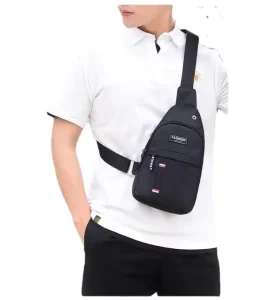 Custom Logo Men’s Crossbody Bag Shoulder Oxford Chest Bag Casual Man Blue Black Gray Chest Bag