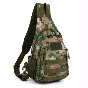Custom Logo Men’s Daily Travel Nylon Shoulder Sling Bag Stylish Front Pack Chest Bag for Outdoor Activities OEM ODM