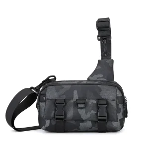 Custom Logo Men’s Fashion Single Shoulder Messenger Bag Waterproof PU Sling Crossbody Design
