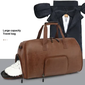 Custom Logo Men’s Foldable Portable Fashionable Travel Large Capacity Suit Bag Luggage Storage Business Trip Boarding Formal Bag