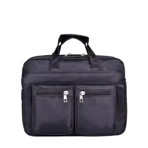 Custom Logo Men’s Laptop Messenger Bag Polyester Casual Shoulder Bag Large Capacity Waterproof Business Briefcase
