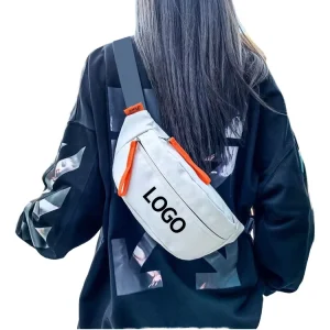 Custom Logo Men’s Nylon Waist Bags Sports Fitness Outdoor Running Belt Pouch Water Proof Zipper Closure Canvas Fanny Pack Box