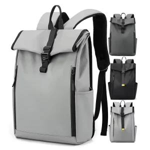 Custom Logo Men’s Roll Top Computer Bags Backpack Casual Sports Travel Waterproof School Student Laptop Backpack