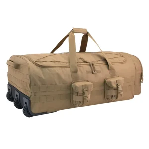 Custom Logo Men’s Rolling Duffel Bag Eco Friendly Gym Sport Wheel Travel Bag Zipper Closure Portable Daily Use