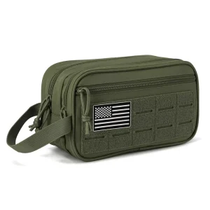 Custom Logo Men’s Shaving Kit Travel Shower Bag Hygiene EDC Tool Molle Pouches Dopp Kit Zipper Tactical For Toiletry Bag For Men