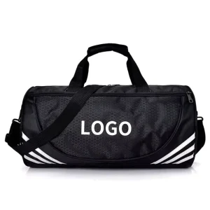 Custom Logo Men’s Sport Fitness Gym Workout Bag Waterproof Dry Wet Separation Nylon Weekend Luggage Travel Barrel Duffel Bag