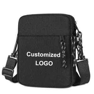 Custom Logo Mini Men’s Shoulder Messenger Bag Water Resistant Oxford Satchel for Travel