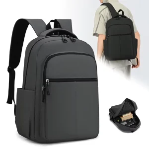 Custom Logo Multi Functional Men’s Outdoor Business Travel Backpack 15.6 inch Waterproof PU Large Capacity Laptop Backpack