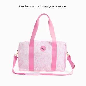 Custom Logo Nylon Lightweight Women’s Men’s Sports Gym Fitness Yoga Weekender Travel Duffle Bag Large Waterproof Ladies Garment