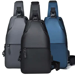 Custom Logo Nylon Smart Casual Side Bag Travel Messenger Bag Men’s Sling Chest Bag & Crossbody Waist Bag