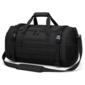 Custom Logo Outdoor Travel Duffel Bag Large Gym Bag With MOLLE Webbing