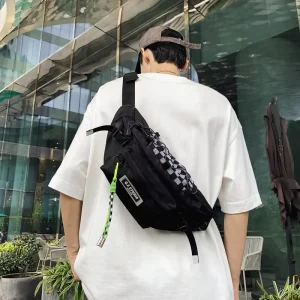 Custom Logo Oxford Large Chest Bag Men Fashion Waterproof Lightweight Crossbody Bags Adjustable Strap Spring Summer