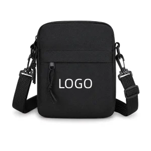 Custom Logo Oxford Sling Crossbody Bag Waterproof Casual Mini Shoulder Bag Travel Outdoor Men’s Messenger Bag for Mobile Phone