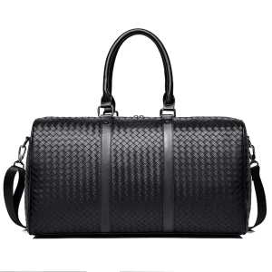Custom Logo PU Leather Gym Travel Luggage Sports Large Men’s Bag