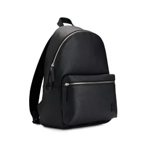 Custom Logo Patch Faux Leather Large Capacity Laptop Travel Backpack Men’s Backpacks