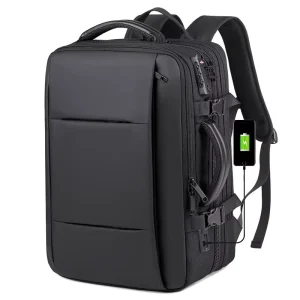 Custom Logo Trending Multifunctional Business Backpack Waterproof Polyester Laptop Backpack with USB