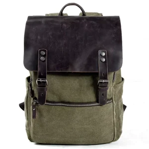 Custom Logo Vintage Anti-Theft Portable Travel Backpack for Men Large Capacity Genuine Leather