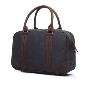 Custom Logo Vintage Camping Travel Laptop Crossbody Messenger Bag Men’s Cotton Canvas Handbag Tote Bag for Men