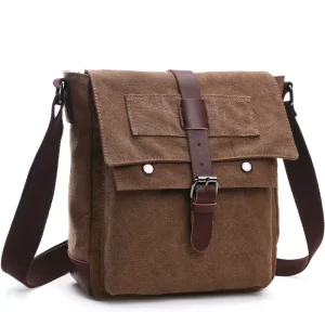 Custom Logo Vintage Geometric Summer Fashion Portable Durable Men’s Canvas Travel Shoulder Bag Messenger Luxury