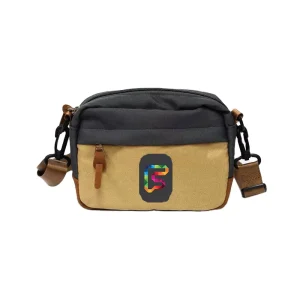 Custom Logo Vintage Quality Nylon Men’s Hip Waist PU Bottom Crossbody Sling Shoulder Messenger Bag Fashion for Travel Outdoors
