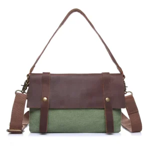 Custom Logo Vintage Women Fashion Cross Body Sling Bag Briefcase Canvas Shoulder Crossbody Messenger Bags for Men