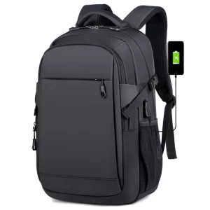 Custom Logo Waterproof 15.6 Inch Oxford PU Material Business Men’s Day Pack Bag Travel Laptop Backpack