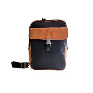 Custom Logo Waterproof Anti Theft PU Leather Crossbody Sling Bag Men’s Designer Travel Shoulder Chest Messenger Bag
