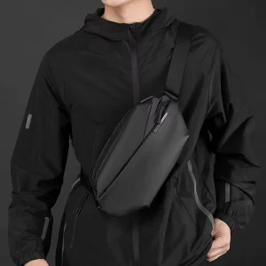 Custom Logo Waterproof Anti Theft Travel Cycling Nylon Mobile Phone Crossbody Messenger Shoulder Sling Chest Bag for Men