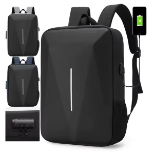 Custom Logo Waterproof Business Computer Laptop Bag for Men USB Charging Laptop Backpack