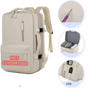 Custom Logo Waterproof Laptop Travel Backpack Unisex Anti Theft Oxford Casual Laptop Bag Large Capacity Outdoor Business USB