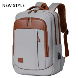 Custom Logo Waterproof Oxford Laptop Backpack USB Feature Zipper Unisex Polyester Lining for Students Business Factory